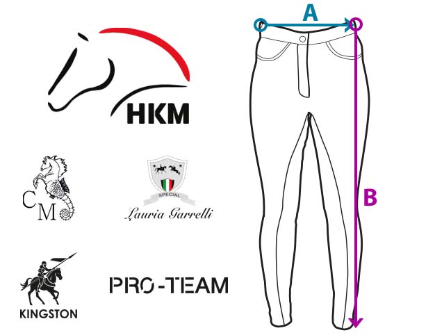 HKM Breeches Size Chart