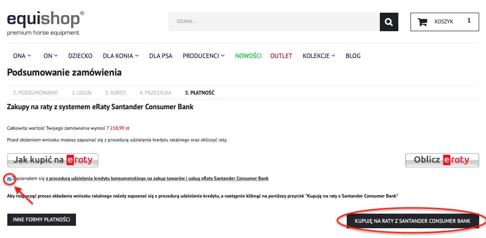 Potwierdź wybór metody płatności
